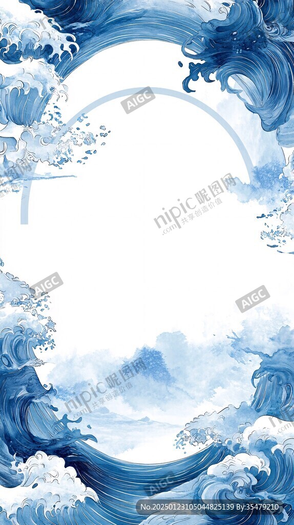 蓝色水墨kv