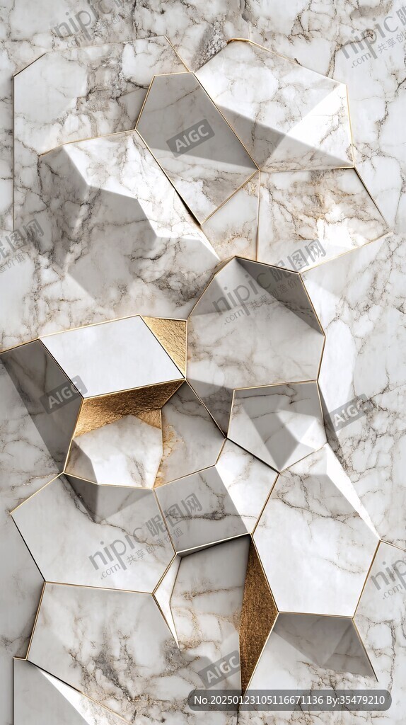 高清金色几何背景墙