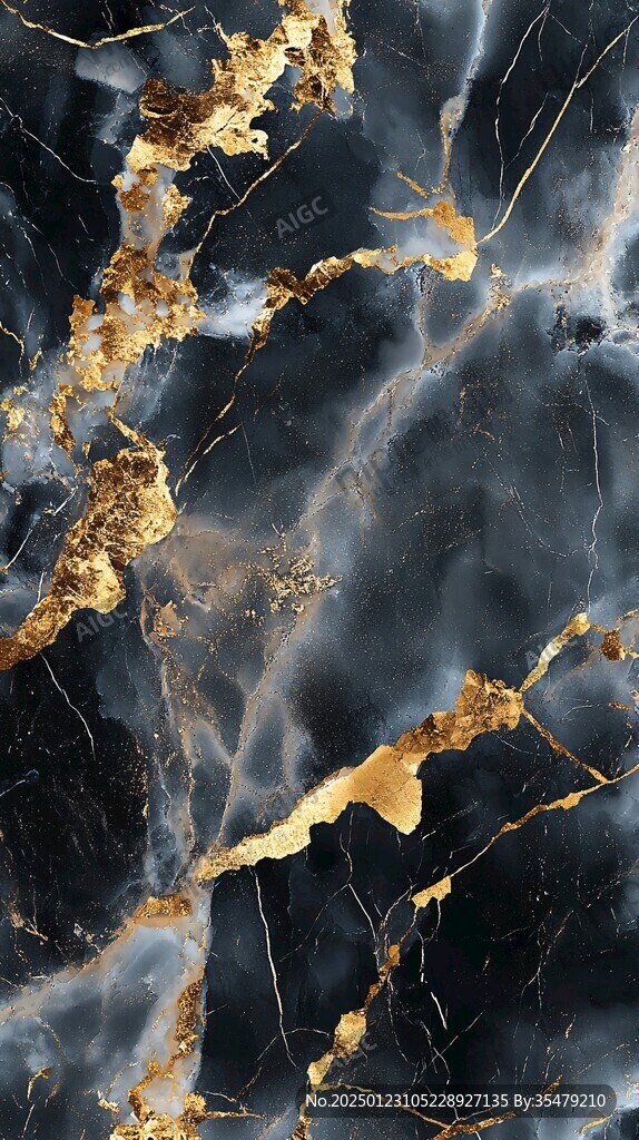 蓝色透光大理石装饰画