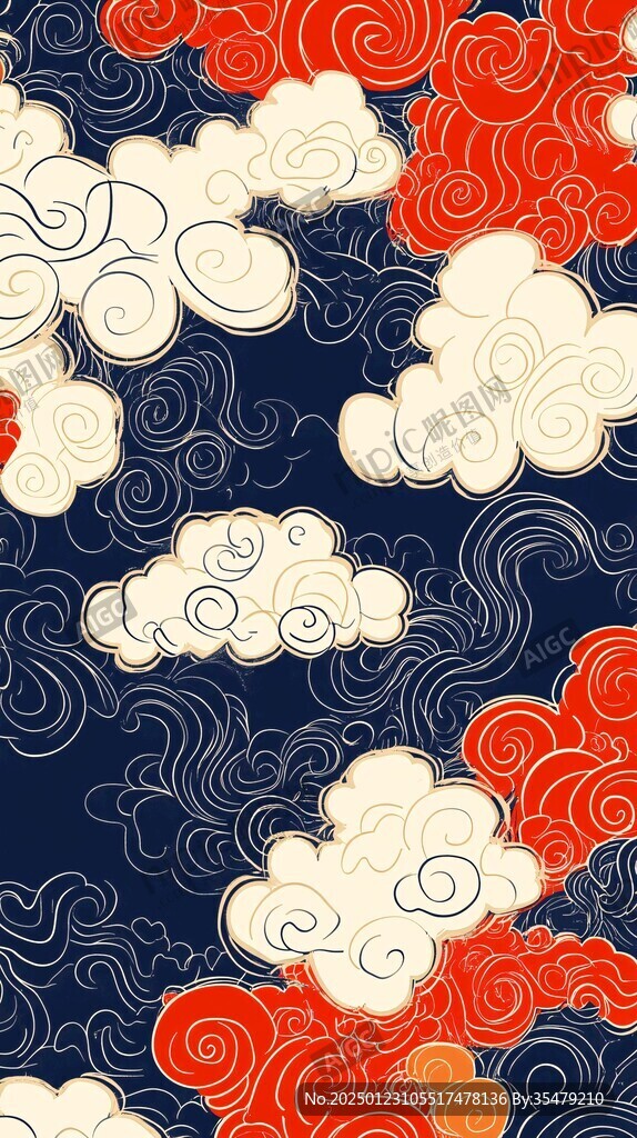 暗纹云团贵气云纹图案