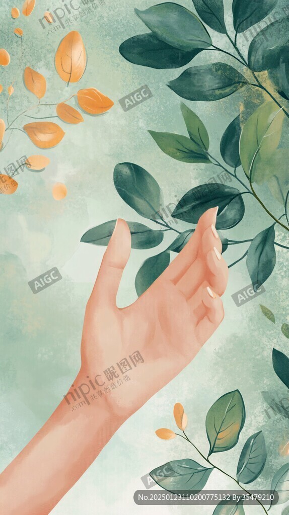拥抱大自然插画