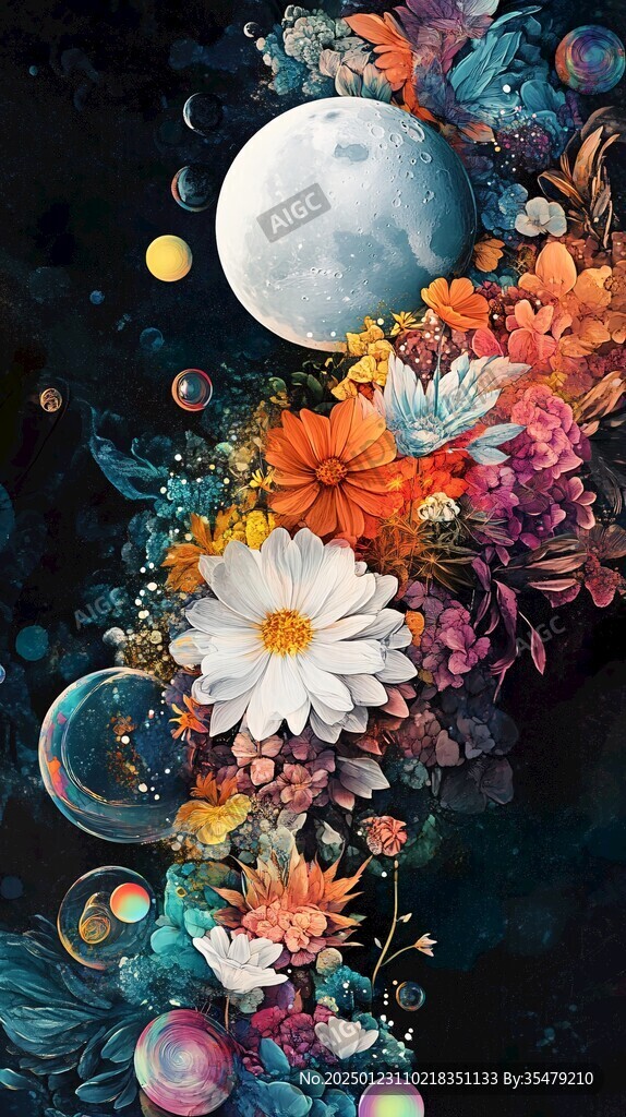 唯美月夜花