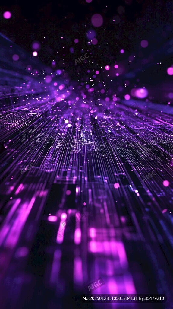 荧光色梦幻科技感