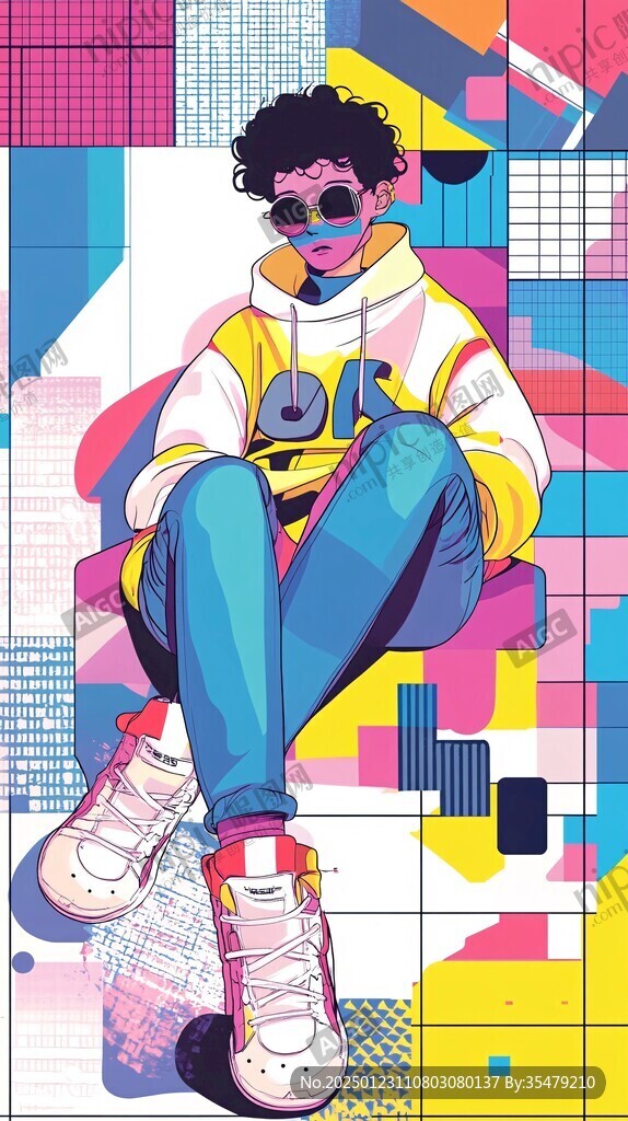 潮流人物插画