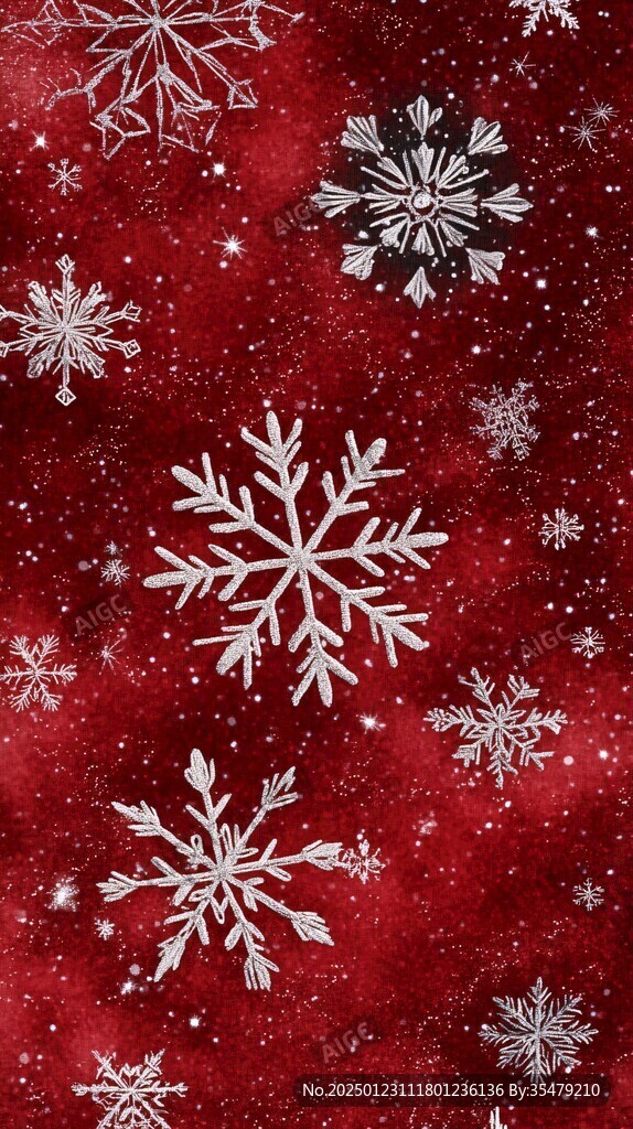 红色圣诞节雪花