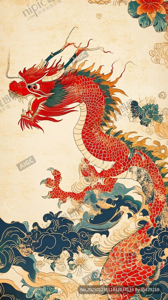 龙年包装插画