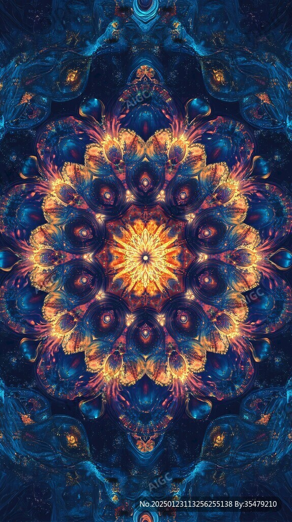 万花筒绚丽花纹