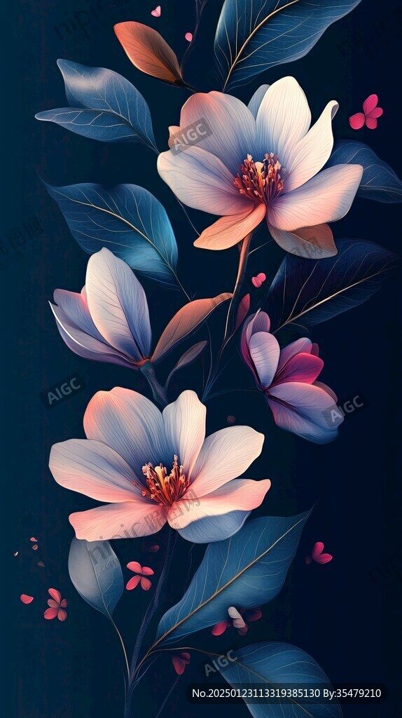 3d立体唯美花卉