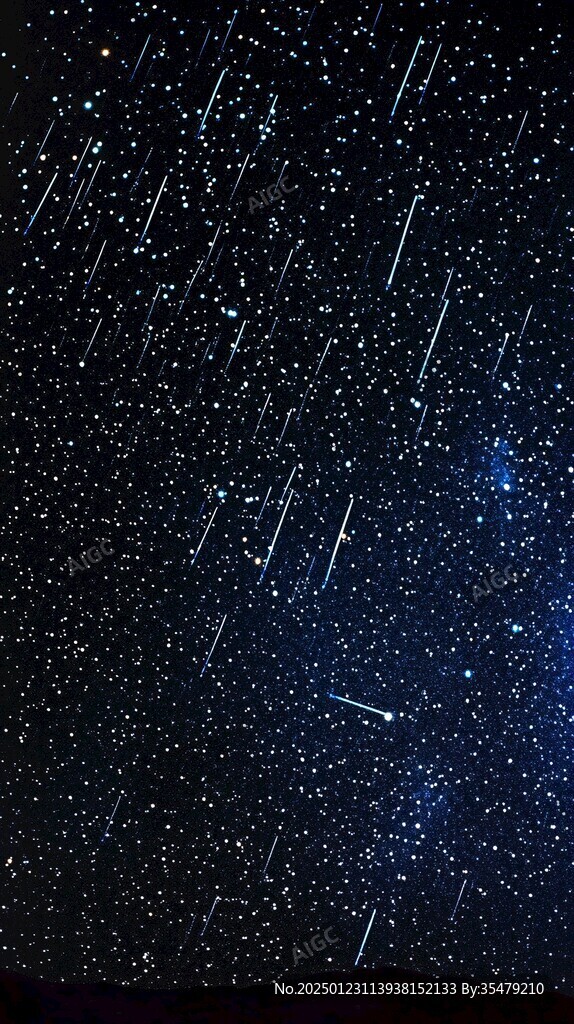 创意夜晚星点流星