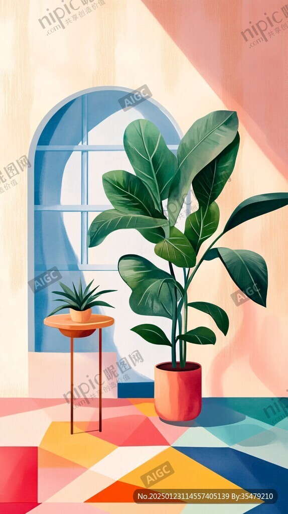 室内植物插画