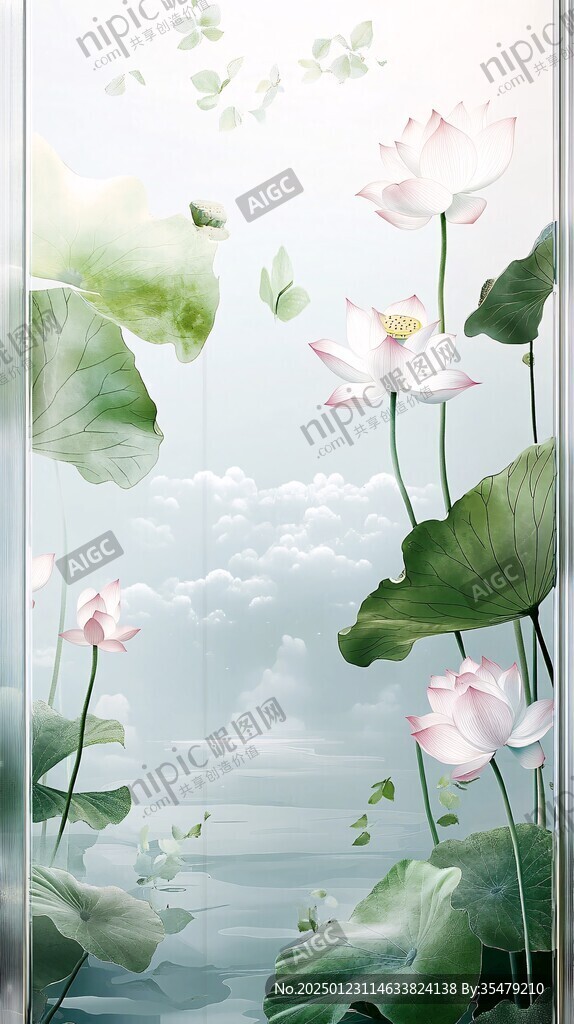 3d荷花背景