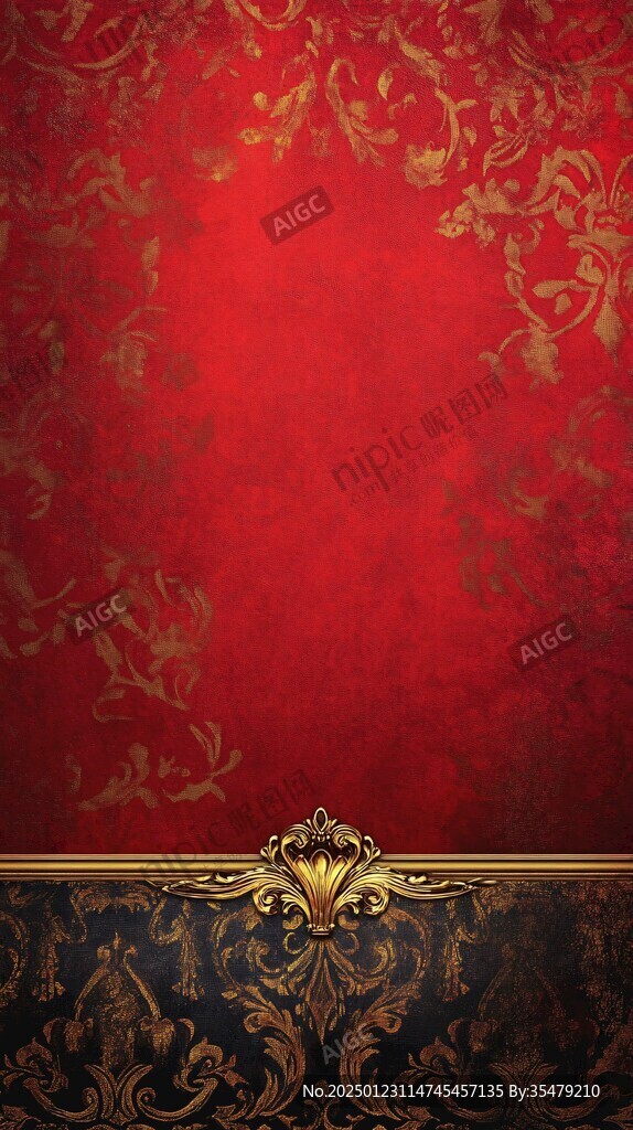 红金色欧式背景