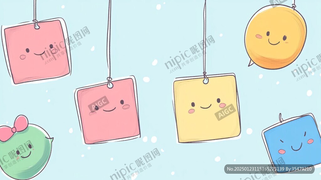 卡通吊牌素材