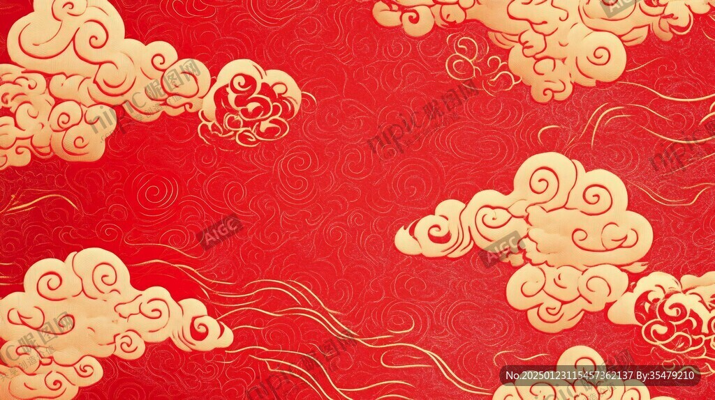 云纹红布