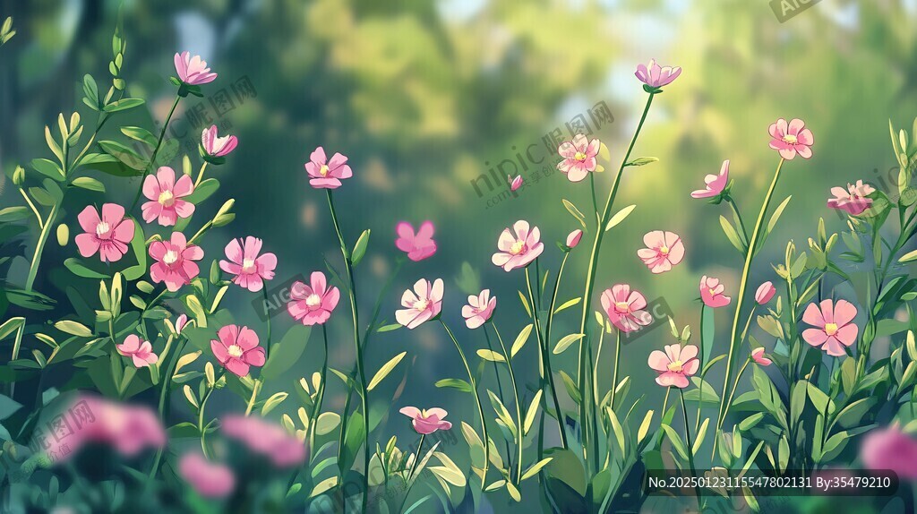 花丛插画