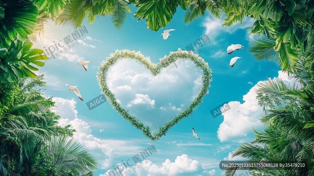 心动浪漫氛围背景