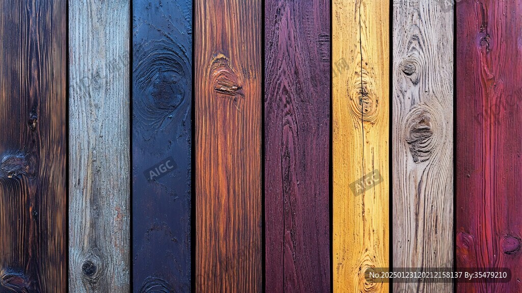 多种颜色木板木材