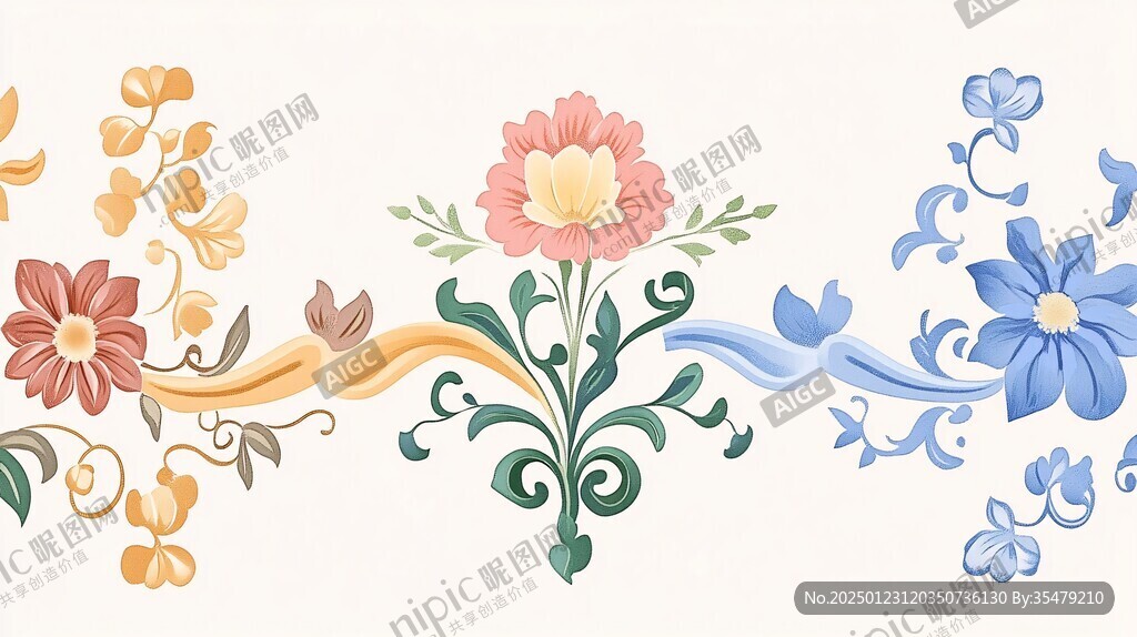 手绘创意百花壁纸