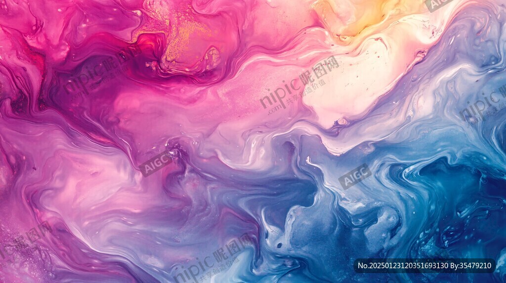 肌理彩色流体背景墙