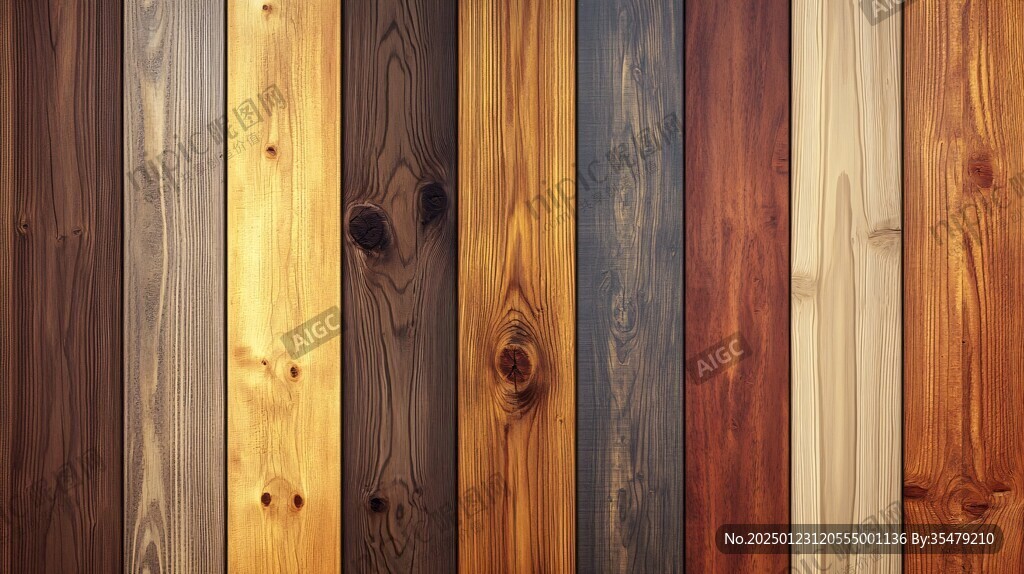 多种颜色木板木材