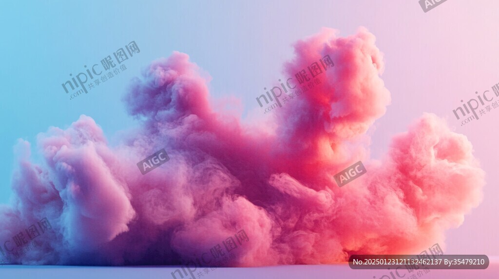 云雾般的粉色虚幻