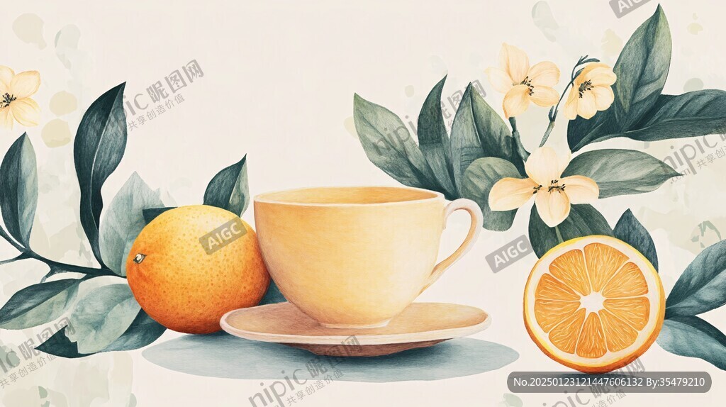 砂糖橘插画设计