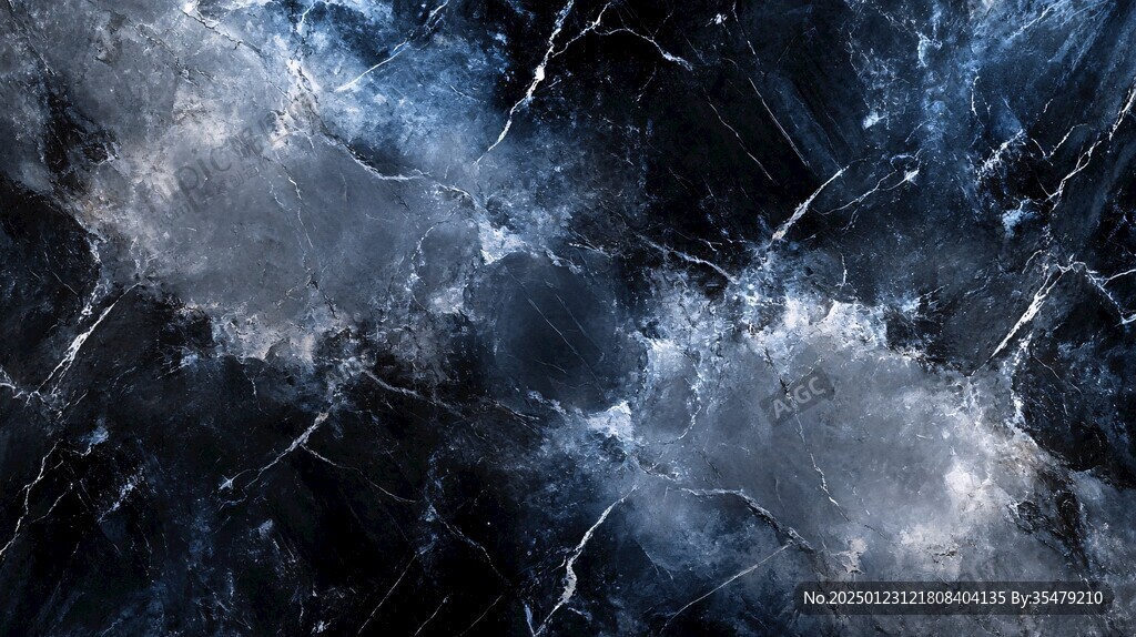 蓝色透光大理石装饰画