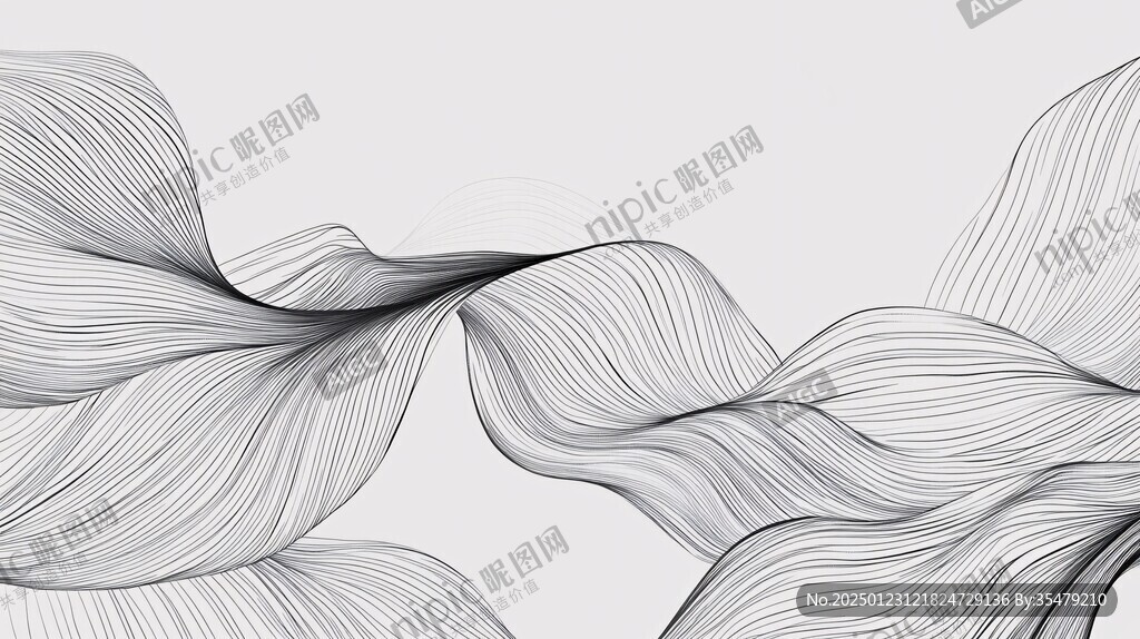 壁画轻奢线条装饰画