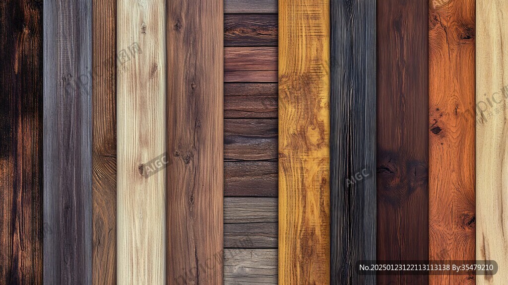 多种颜色木板木材