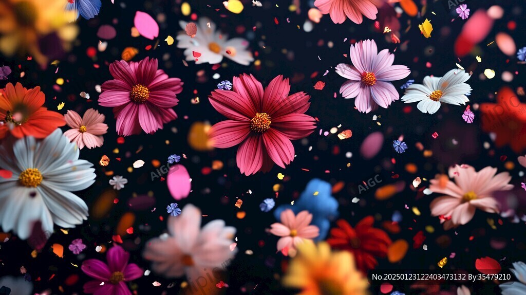 炫彩花朵壁纸