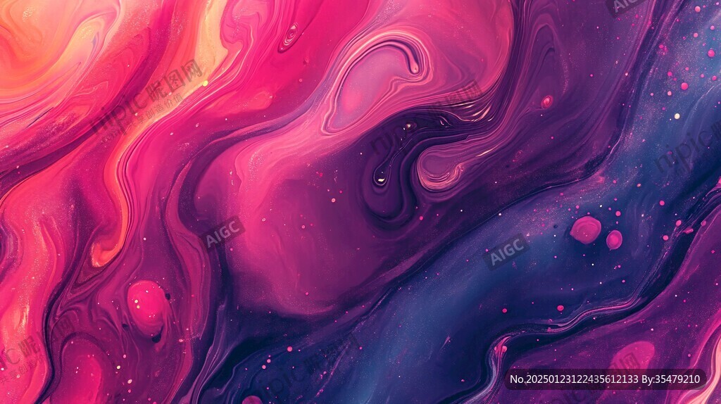 紫色梦幻流体画背景