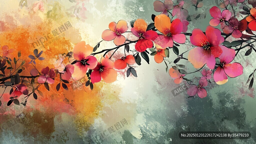 炫彩花朵壁纸
