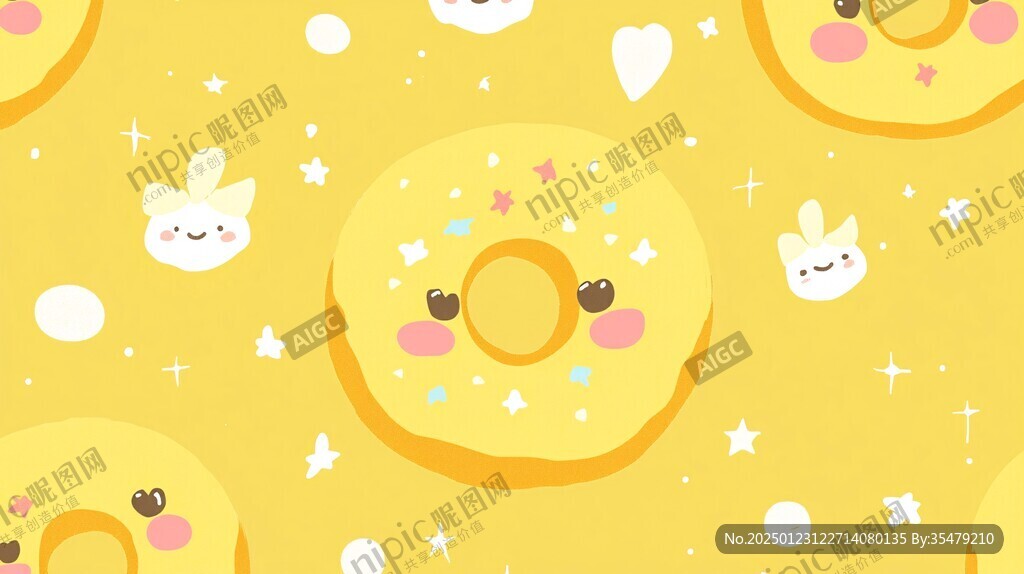 甜甜圈卡通图案