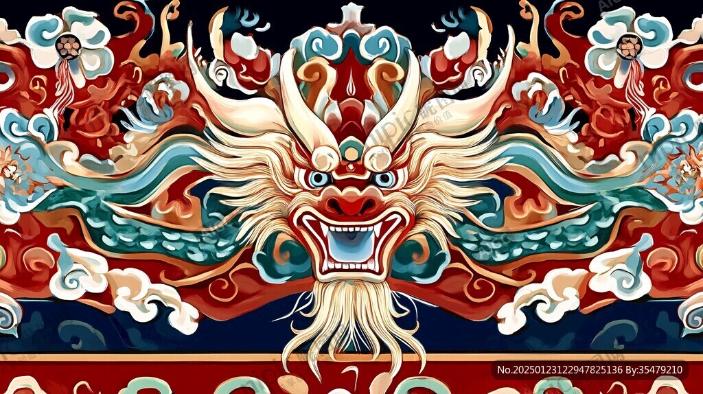 醒狮包装插画