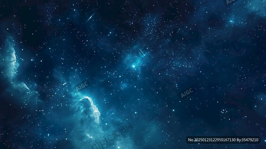 繁星点点蓝色动态宇宙