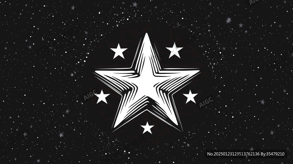 五角星包装插画