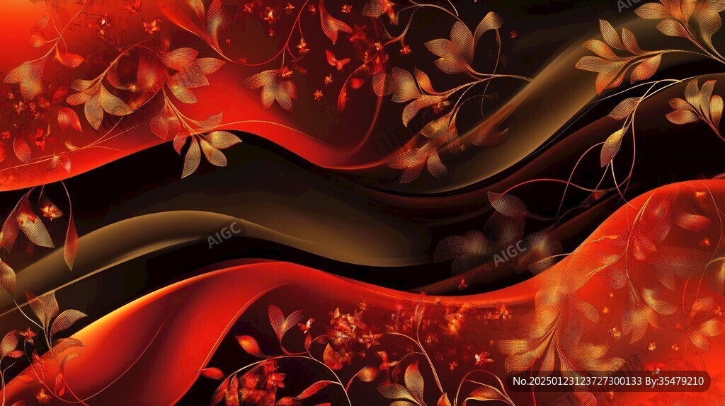 3d立体花藤背景
