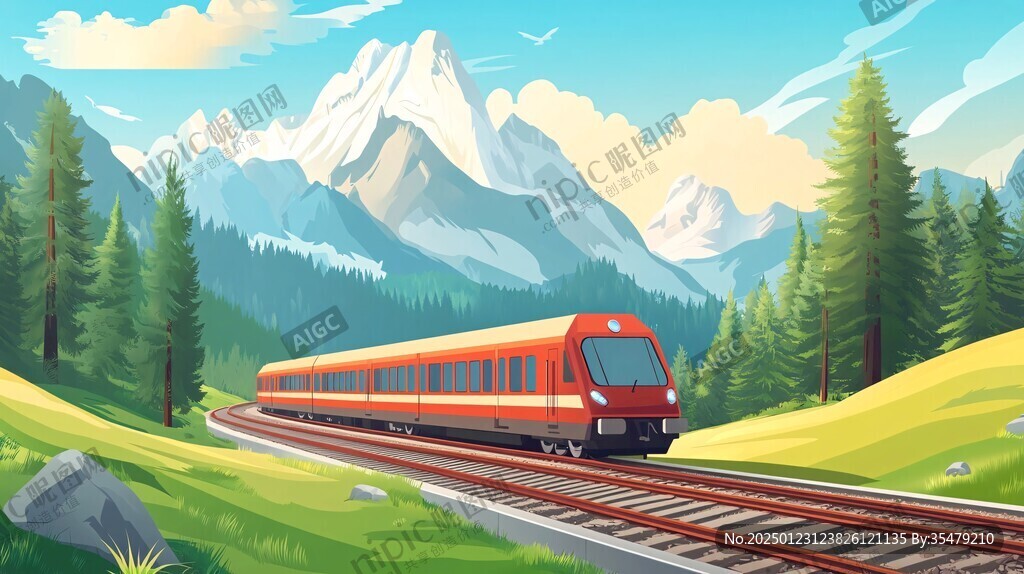 火车旅途风景