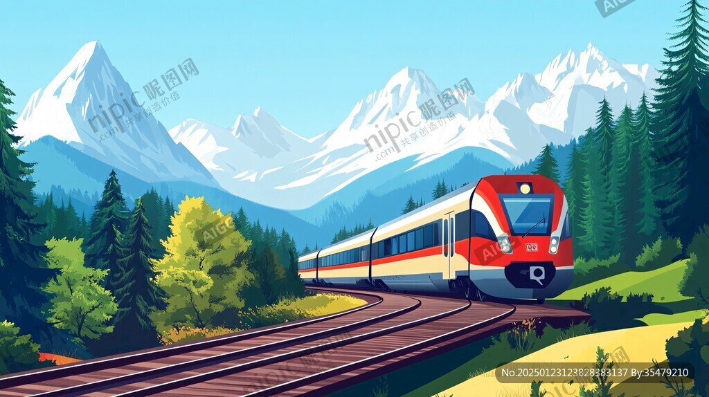 火车旅途风景
