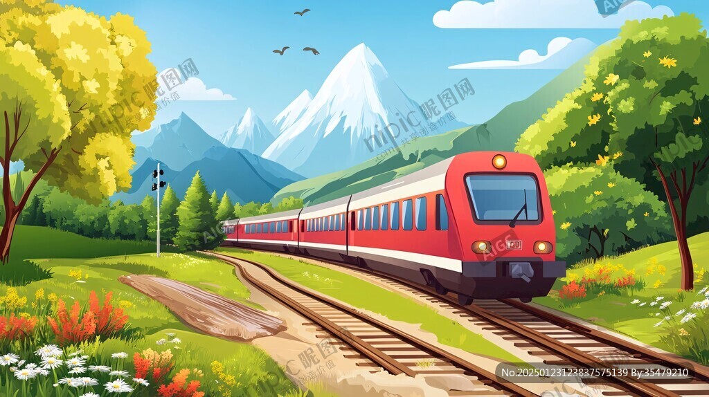 火车旅途风景