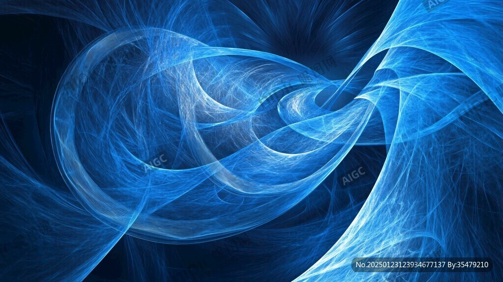 蓝色弯曲唯美科技