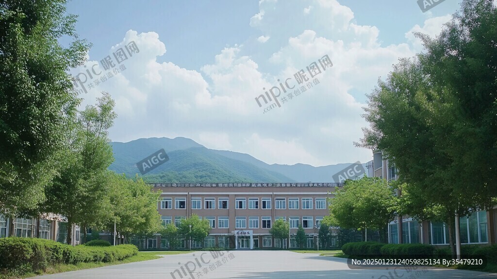 校园环境山区学校