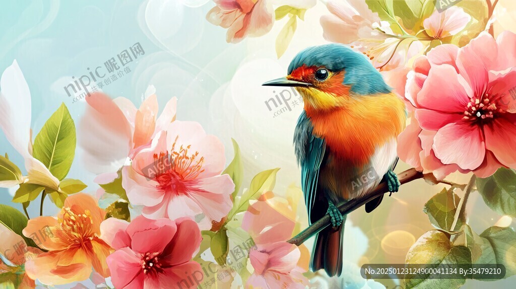 春天花鸟壁纸