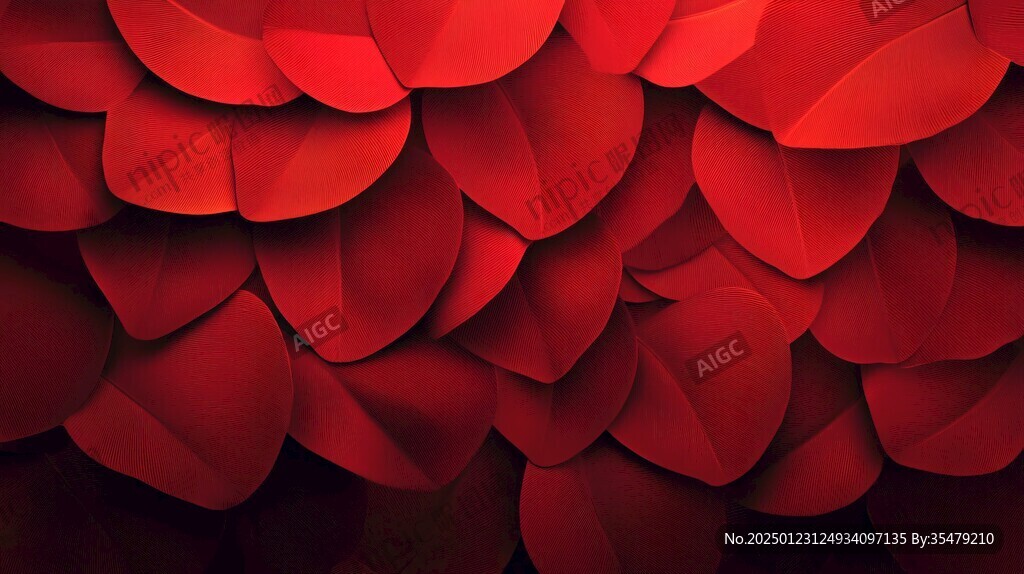红色立体质感花纹