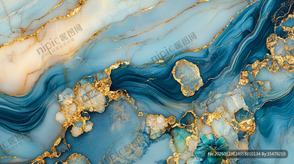 蓝色玛瑙石艺术背景