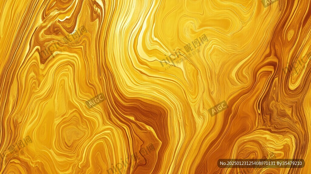 金色抽象流体纹理背景