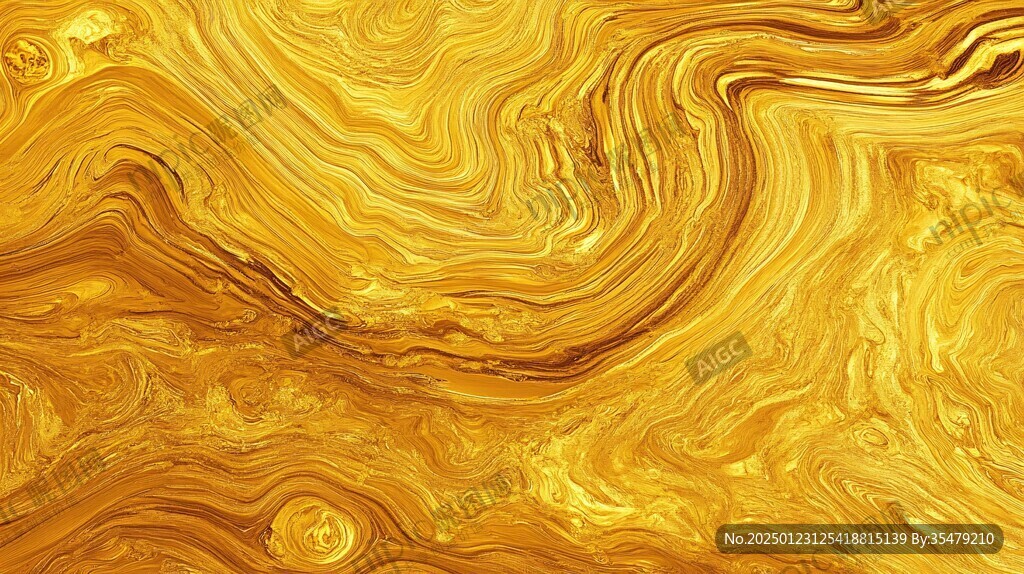 金色抽象流体纹理背景