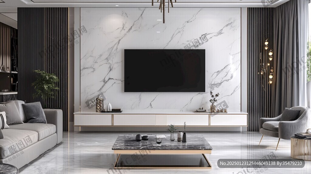 岩板客厅场景素材