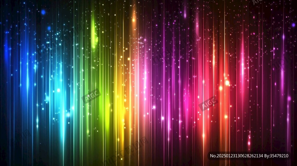 七彩绚丽渐变条纹