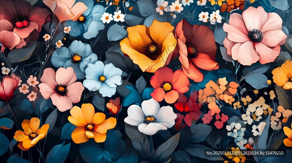炫彩花朵壁纸
